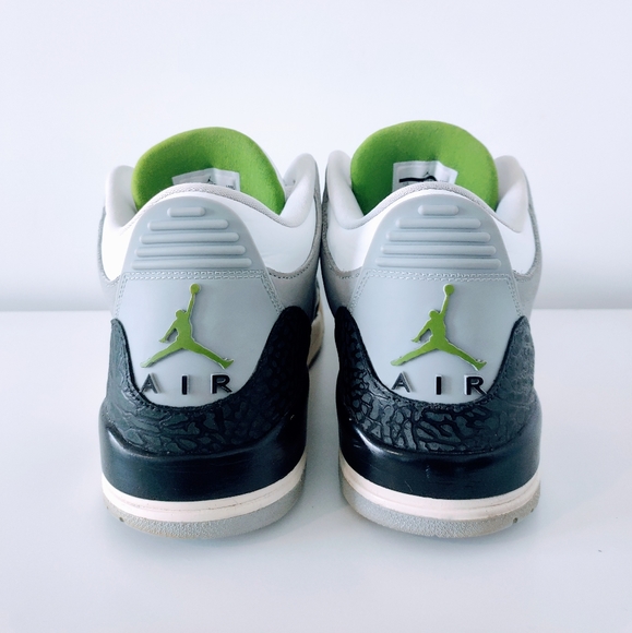 Jordan 3 Chlorophyll Size 11 Good Condition no box. - Picture 4 of 8